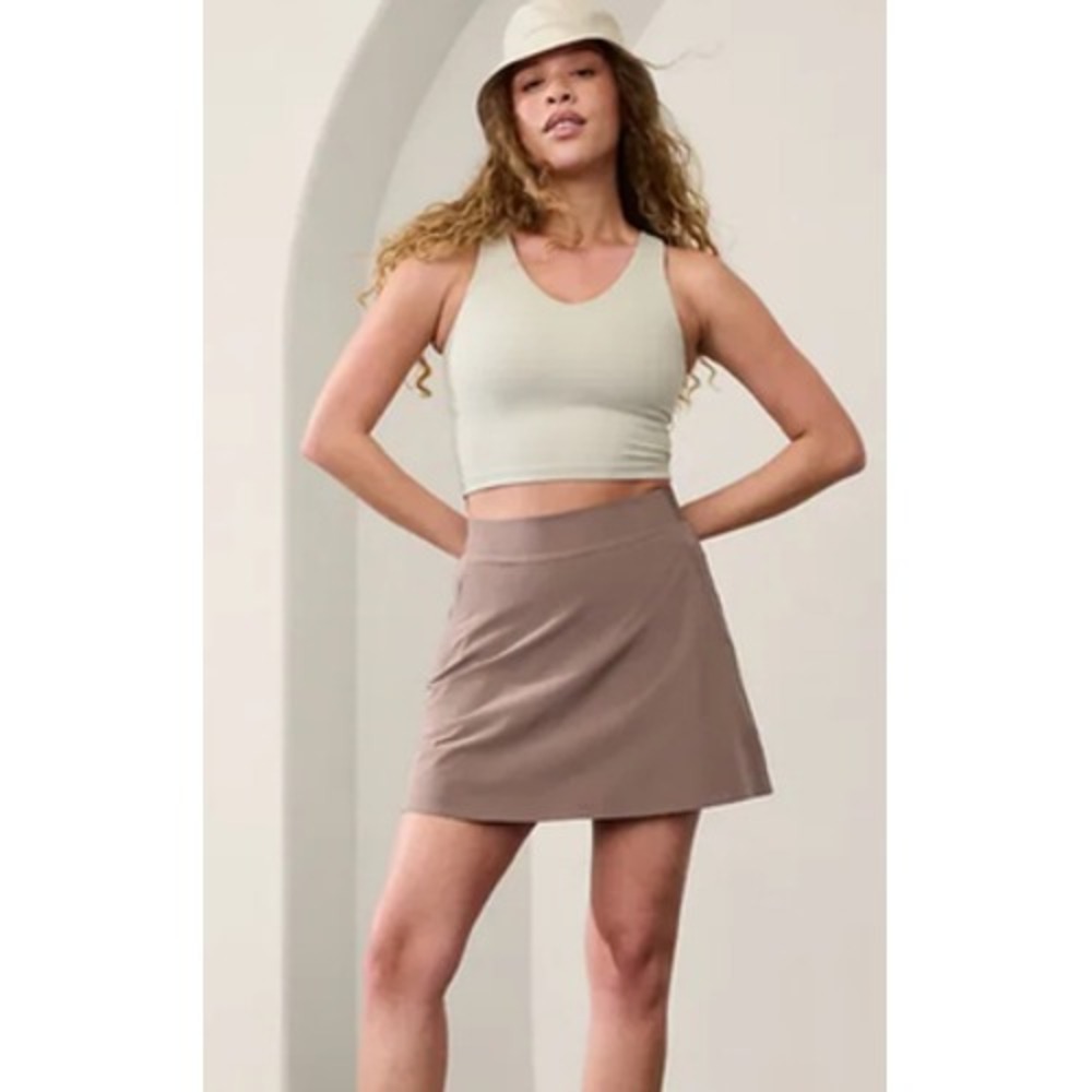 Athleta‎ Brooklyn Heights Skort Womens 6 Brown Athletic Tennis Golf Pickleball